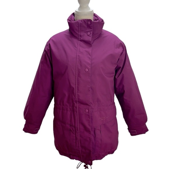 Eddie Bauer Gore Tex Ridge Line Goose Down Coat Parka Small Petite Waterproof - Picture 1 of 16